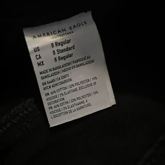 American Eagle black mini denim skirt size 8 - Picture 4 of 4